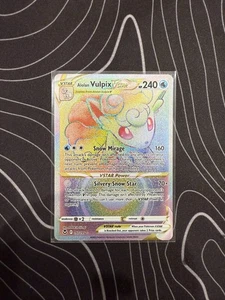 Pokemon Silver Tempest Alolan Vulpix VSTAR Rainbow Secret Rare 197/195 - Picture 1 of 2