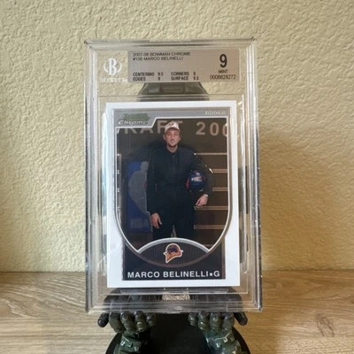 2007-08 Bowman Chrome Marco Belinelli Rookie RC 1507/2999 #156 Beckett Mint 9 — 第 1/4 张图片