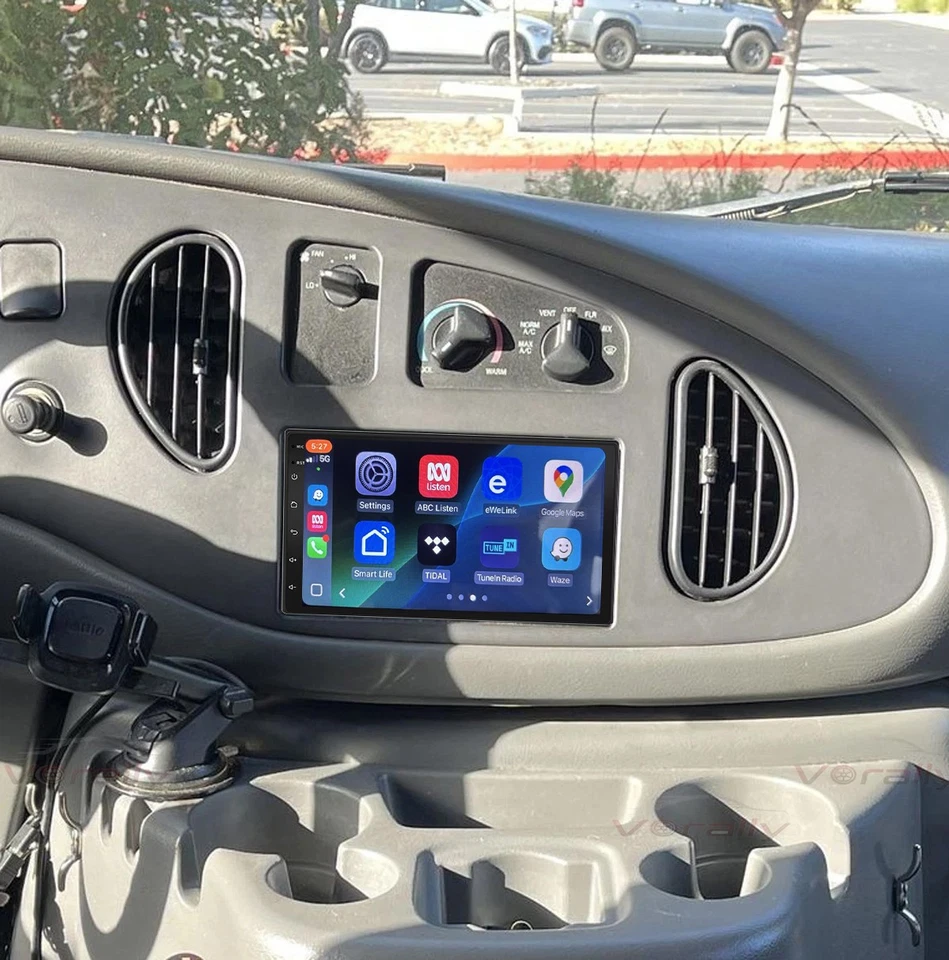 For 1998-2008 Ford E150 E250 E350 Super Duty Carplay Stereo Radio Android15 GPS - Image 1 of 4