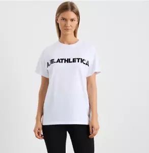 Aje Ladies Logo Raglan T-Shirt 110 Short Sleeve Oversized Top Trainning Tee XS/6 - Picture 1 of 7
