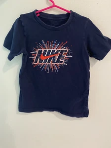 Navy Blue Nike Kids 4th of July Fireworks T-Shirt Size 7 - Picture 1 of 4