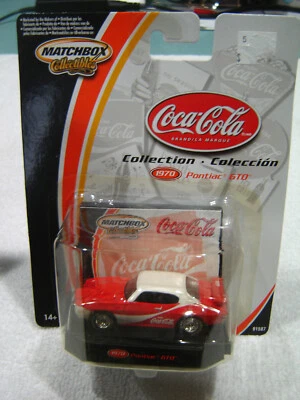 MATCHBOX COCA COLA Series RED & WHITE 1970 Pontiac GTO  1/64 NEW - Image 1 of 2