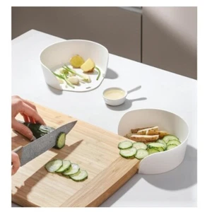 Open Type Food Prep Bowls White Fruit Cleaning Tray for Kitchen Supplies - Picture 1 of 9