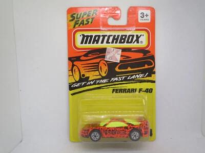 Matchbox FERRARI F40 1995 US Issue Silver Wheels #24/75 Vintage Superfast MIB - Image 1 of 4