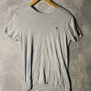 ALL SAINTS MENS TOP SIZE UK XS GREY SHORT SLEEVE ROUND NECK - Picture 1 of 9