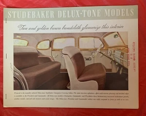 1940 Studebaker "COMANDANTE / CAMPIONE / PRESIDENTE" - Brochure vendita auto originale - Foto 1 di 5