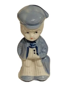 Blue Delft Dutch Boy Ceramic Figurine Carrying Umbrella Jacket and Cap 4" Small - Picture 1 of 6