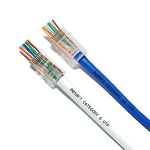 100 piezas conector de cable modular de red RJ45 8P8C CAT5e paso extremo - Imagen 1 de 3