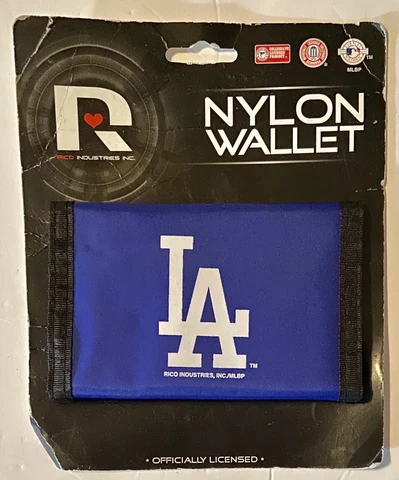 New MLB Baseball Officially Licensed Los Angeles Dodgers Nylon Trifold Wallet Cover