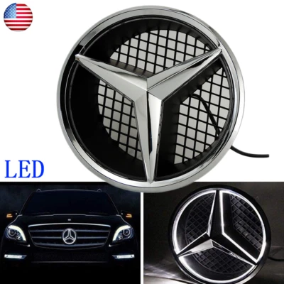 For 2015 2016 2017 2018 Mercedes Benz Front Grill LED Emblem C300 GLA250 E350 - Image 1 of 4