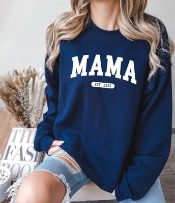 Sudadera Mom Mama Est Nueva Mamá Sudadera Anuncio Mujer Sudadera Foto 1 de 4