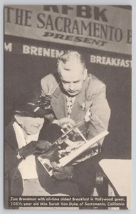 Postcard Tom Breneman's Breakfast in Hollywood Radio Show Advertisement - Imagen 1 de 2