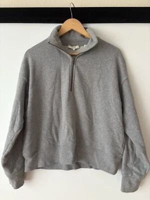 Jaqueta suéter Vince meio zíper cinza feminina P - Imagem 1 de 4