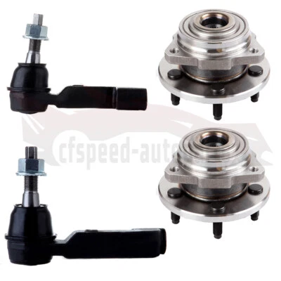 4PCS  Front Steering Kit No ABS Wheel Bearing & Hub Fits 2002-2005 Jeep Liberty - Image 1 of 4