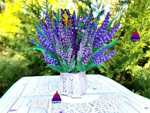 3D Pop Up Greeting Card Flower Floral Birthday Mother Love Anniversary Wife Gift - Picture 1 of 8