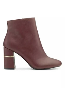Miss Selfridge DIVINE Split Heel Boots Burgundy UK 5 EU 38 LN190 ii 05 - Picture 1 of 6