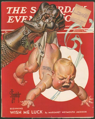Saturday Evening Post January 4 1941 WWII New Year's Baby~ JC Leyendecker - Image 1 of 4