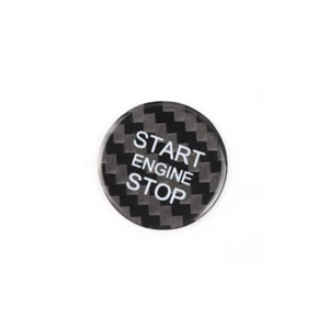 Carbon Fiber Engine Start Push Button Cover Trim Fit for Audi A4 2013-2019 - Foto 1 di 6