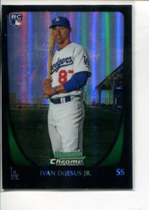 2011 Bowman Chrome Refractor Ivan DeJesus Jr. RC #218 Los Angeles Dodgers