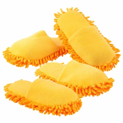 infactory 2er-Set Putz-Hausschuhe mit reinigender Mikrofaser-Sohle, je Gr. 37-38 - Bild 1 von 4