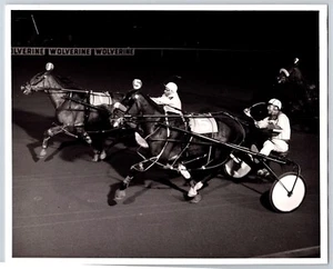 Geschirr Rennen Traber Pferderennen Kerl Armee Wolverine Rennbahn Detroit 8x10 Foto  - Bild 1 von 2