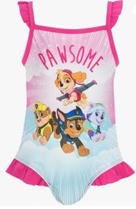 PAW PATROL " PAWSOME " GIRLS SWIMSUIT AGE 3 to 4 YEARS (104cm) ~ PINK / MULTI - Picture 1 of 10