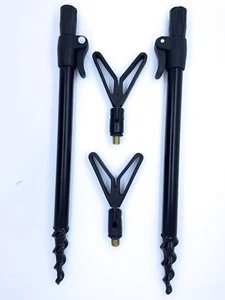 2x Bâtons de banque Bank sticks, 30-50cm, 2x Support Canne en forme de V - Photo 1/5