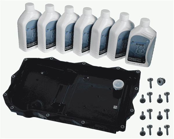 BMW F07 F10 F06 F12 F01 X4 X5 X6 Auto Trans Oil Pan+Filter Kit+7-Liter ZF Fluid - Image 1 of 4