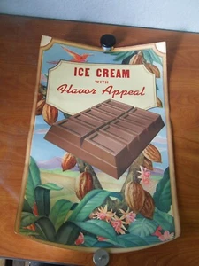 VTG LITHO ICE CREAM ADVERTISING PRINT / POSTER USA GP GUNDLACH CINN 13" X 19" - Picture 1 of 11