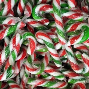 mini christmas xmas candy canes wrapped SUITABLE FOR VEGETARIANS choose amount