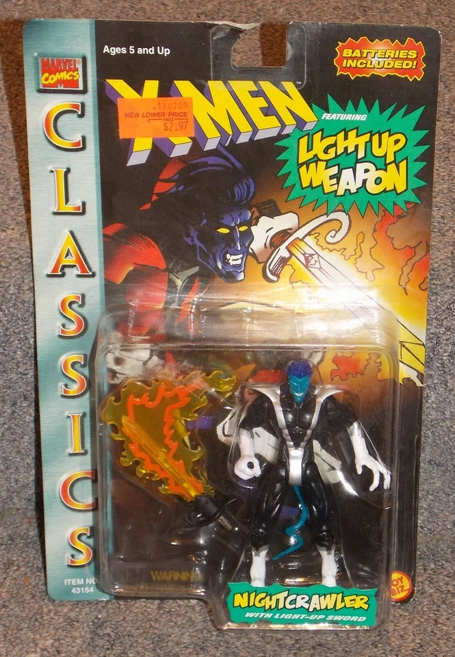 Marvel Comics Classics X-men Nightcrawler Action Figure Toy Biz 1996 NOC