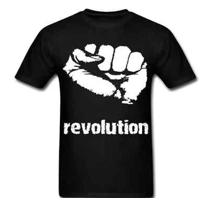 anarchy fist revolution war man angry anonymous government change shirt t-shirt - Picture 1 of 1