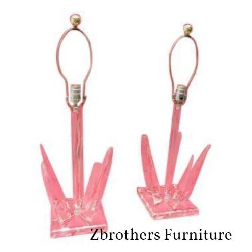 Par de lámparas de mesa vintage Van Teal Lucite cristal de hielo firmadas lámpara de mediados de siglo Foto 1 de 4