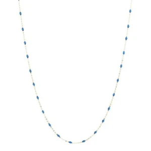 Stefano Oro 14K Gold Enamel Bead Station Choice of Length Necklace - Picture 1 of 4