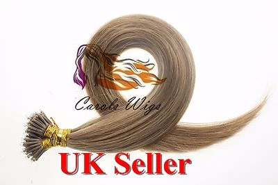 CAROLS WIGS Beste Qualität 16" 1g 8A* Nano Ring doppelt gezeichnete armenische Echthaar-Extensions UK