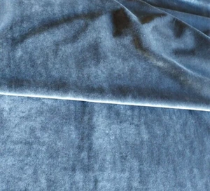 Deep Pile Plain Velvet/Denim Width :138 cm Length : 5 metres - Picture 1 of 7