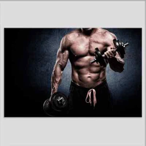 Bodybuilder Weightlifting Wall Art Canvas Unframed Print Art - Picture 1 of 3