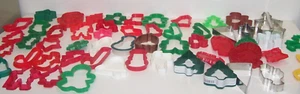 54 New & Vintage Cookie Cutters Christmas Animals Shapes Metal plastic Wilton + - Picture 1 of 6