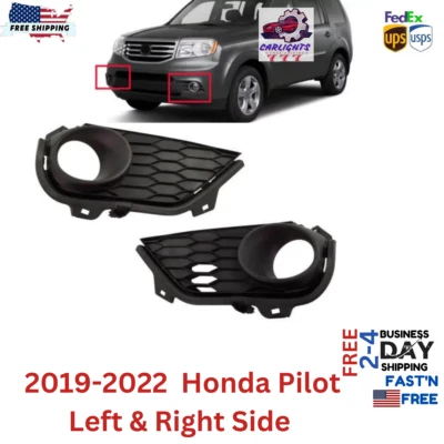 Fits Honda Pilot Fog Light Trim For 2019-2022 Front Left & Right Side Set 2pc - Image 1 of 4
