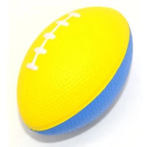 My K@waii $quishies Sports Ball FOOTBALL FREE SHIPPING SLOW RISING 3IN YW/BLUE - Picture 1 of 1