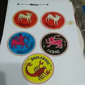 80s/70s STICKER - 5 VINTAGE ZODIAC STICKERS AS PICTURED - Picture 1 of 1