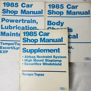 Ford 1985 manual de servicio fabricante de equipos originales Tempo, topacio, escolta, lince, vencimiento, juego completo de 3 - Imagen 1 de 12