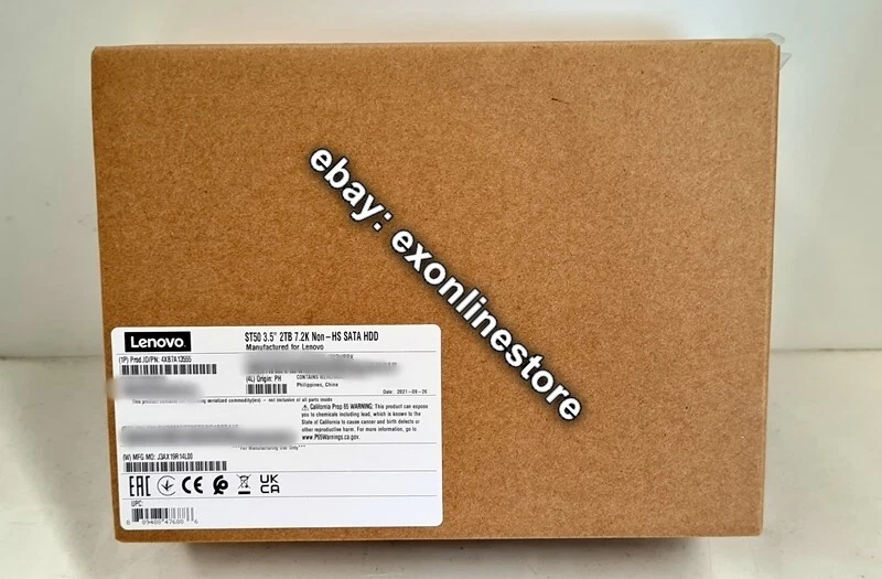 4XB7A13555 - 2TB 3.5" 7.2K SATA 6Gb Non-Hot Swap 512n HDD Brand New - Image 1 of 1