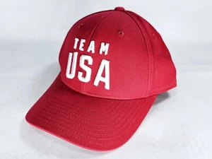 New! Red Team USA New Logo Solid Structured Adjustable Hat - Picture 1 of 6