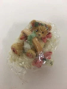 Cherished Teddies "Beary Christmas " Baby In A Basket 1994 #617253 - Picture 1 of 6