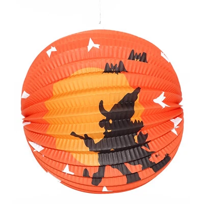 Oranger Hexen Lampion / Halloween Party Dekoration Kerzen Kinder Laternen Umzug - Bild 1 von 2