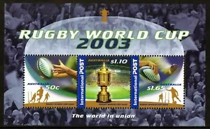 2003 Australia Rugby World Cup 2003 Mini Sheet Mint Never Hinged, Clean & Fresh - Imagen 1 de 1