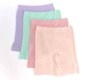 Breezies Comfort Breeze Set of 4 Seamless Long-Leg Panty-Pastel-Medium A630841 - Picture 1 of 3