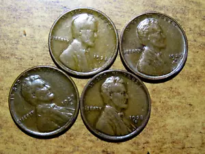 Bel set di 4 migliori data 1924 1927 1928 1929 Lincoln centesimi C1 - Foto 1 di 2