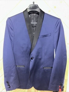 J Ferrar tuxedo jacket sport coat blue Shine size 40 short new with tags - Picture 1 of 8